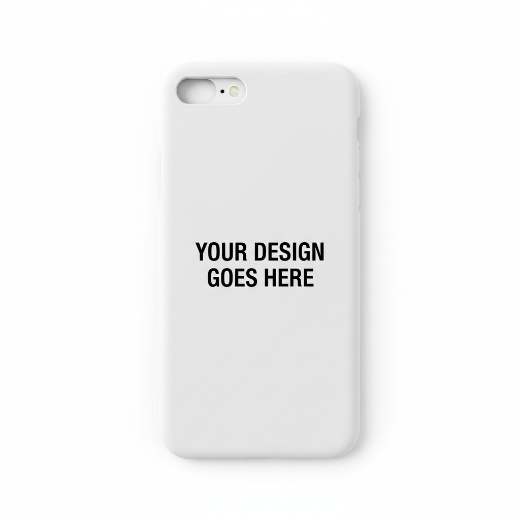 White Mobile Cover with Your Design Goes Here